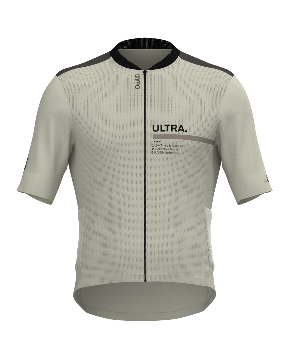 Maillot MC - Ultra V2 - H/F - Beige / Vert - Owlin.cc