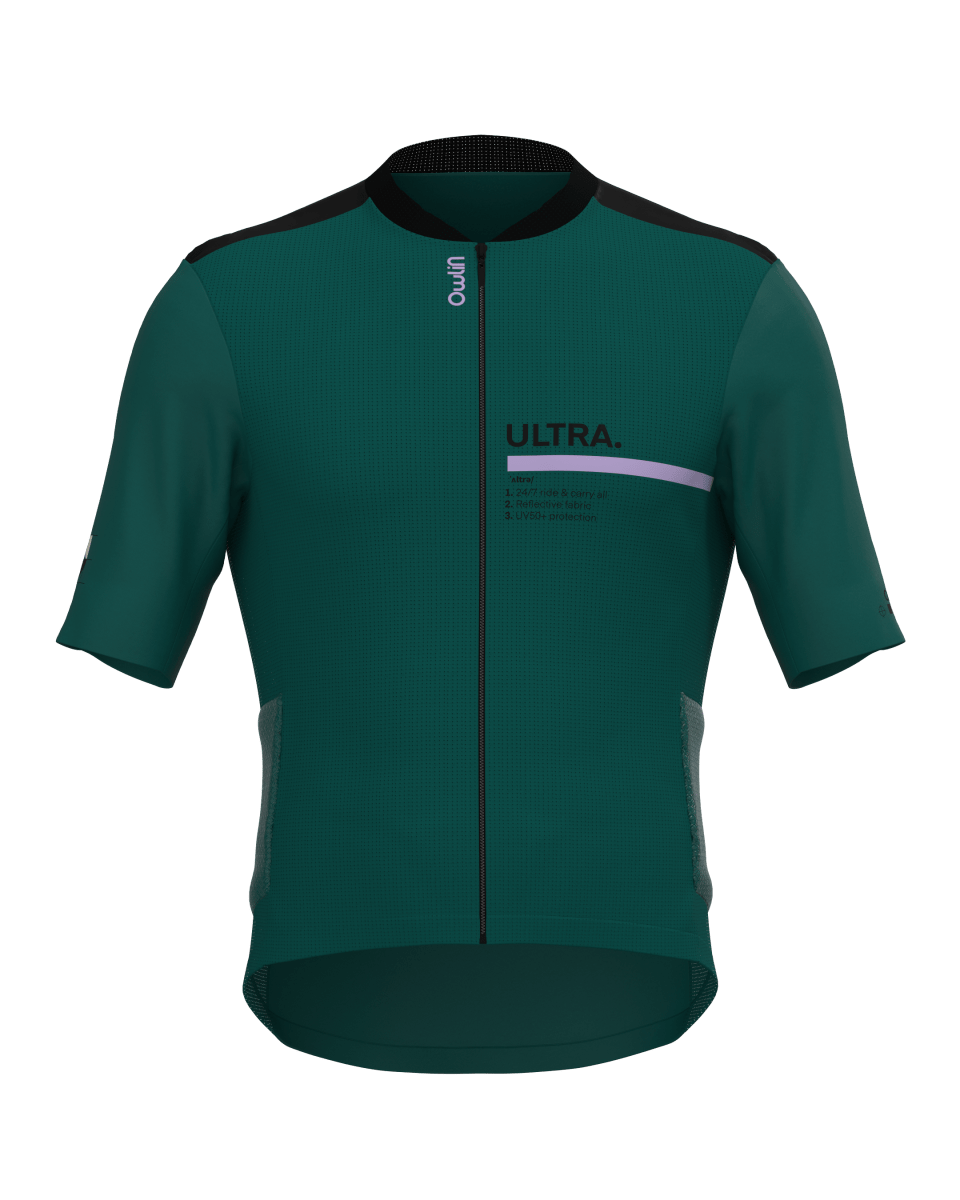 Maillot MC - Ultra V2 - H/F - Beige / Vert - Owlin.cc