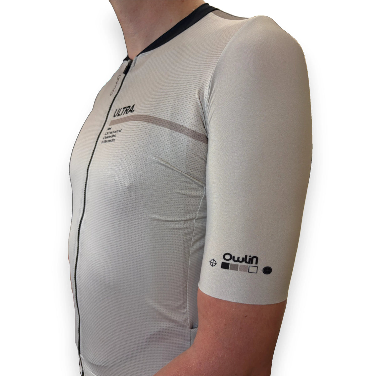 Maillot MC - Ultra V2 - H/F - Beige / Vert - Owlin.cc