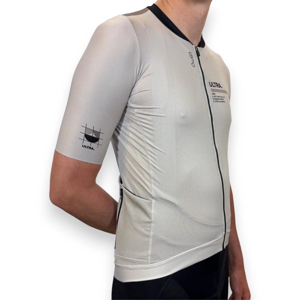 Maillot MC - Ultra V2 - H/F - Beige / Vert - Owlin.cc