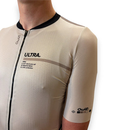 Maillot MC - Ultra V2 - H/F - Beige / Vert - Owlin.cc