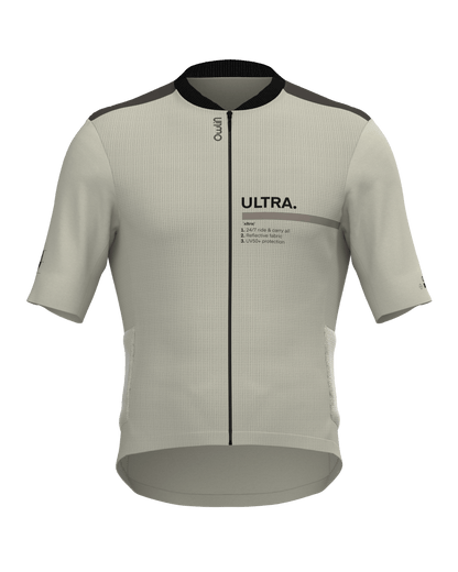 Maillot MC - Ultra V2 - H/F - Beige / Vert - Owlin.cc